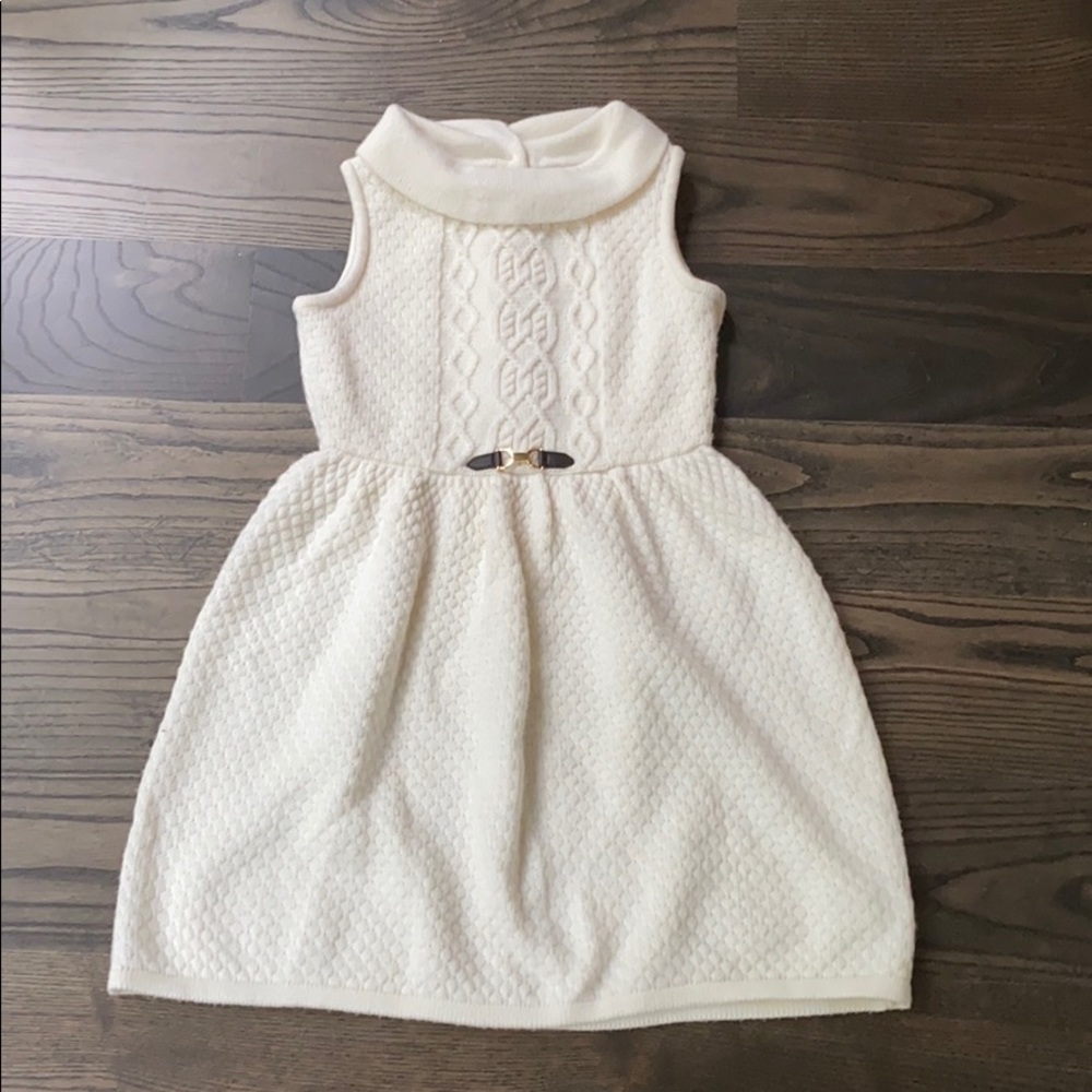 Janie and Jack Wool Cableknit dress Size 7